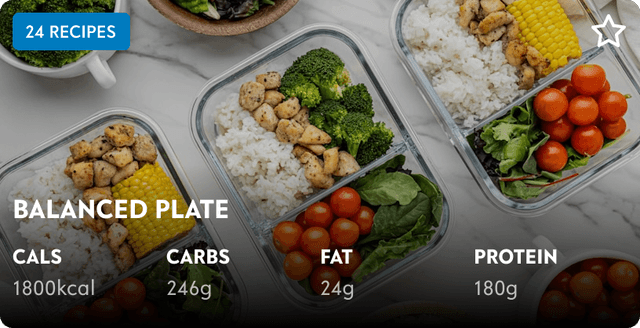 Nutrition app screen