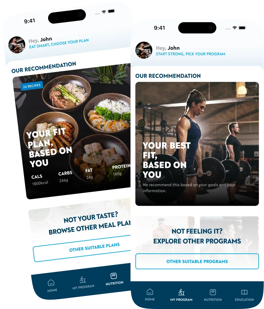 Program recommendations UI
